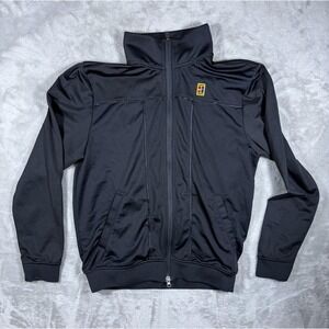 Nike Jacket Mens Small Loose Fit Tennis Heritage Track Top Full Zip Embroidered